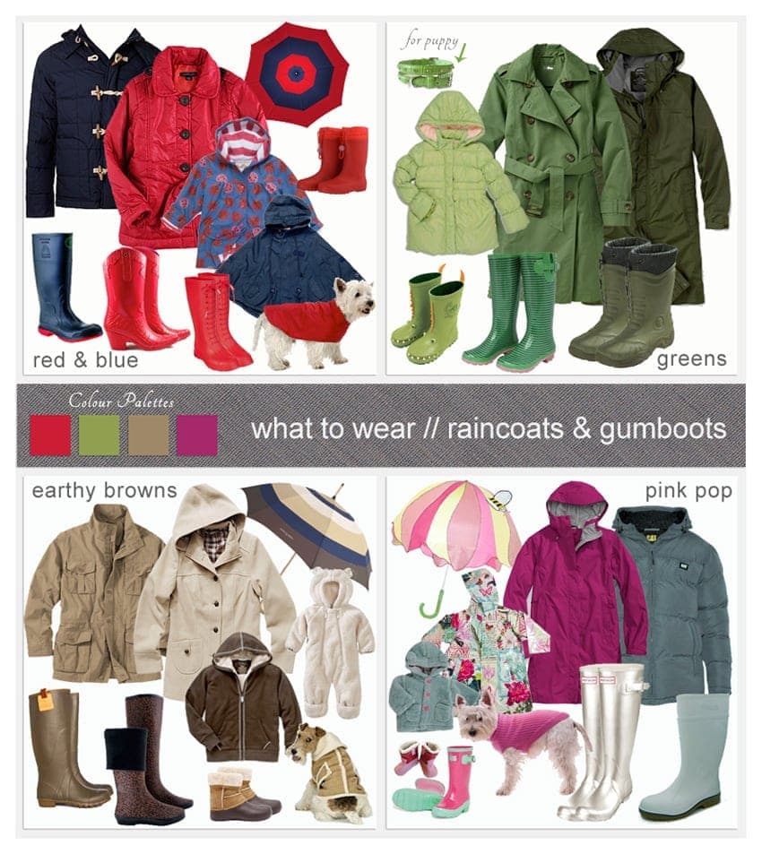 What to Wear - Raincoats & Gumboots