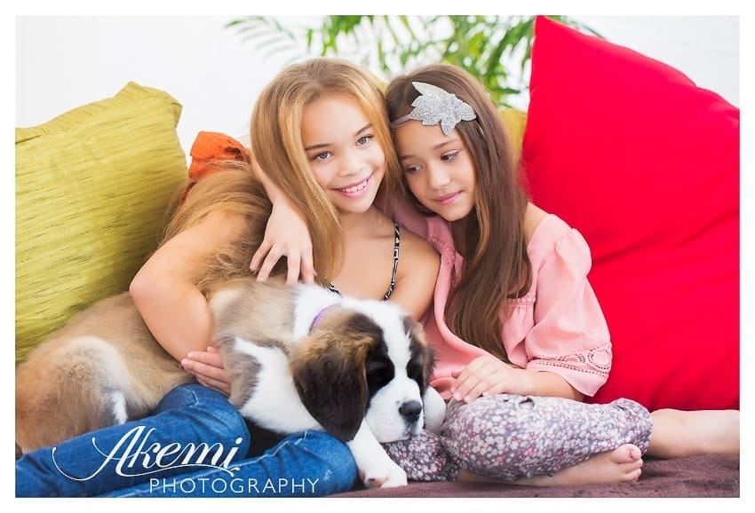 girls-and-puppy-dog-beautiful-family-photography-in-melbourne