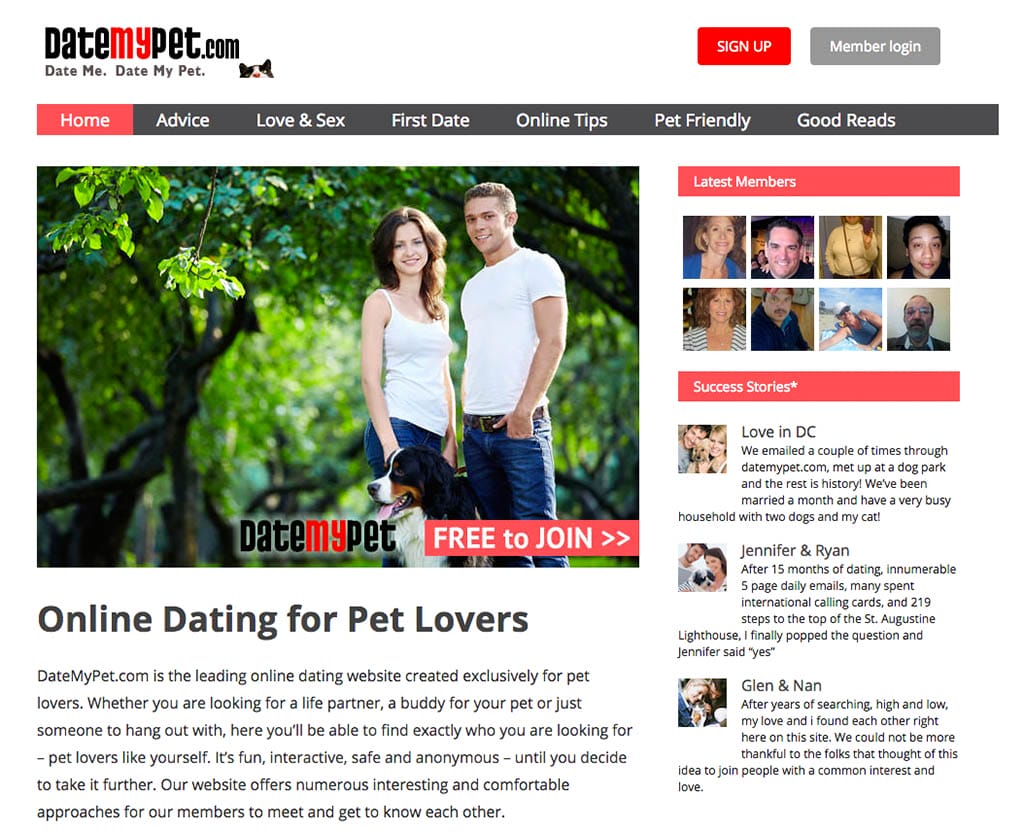 Canine Cupids - Date My Pet - Online Dating for Pet Lovers