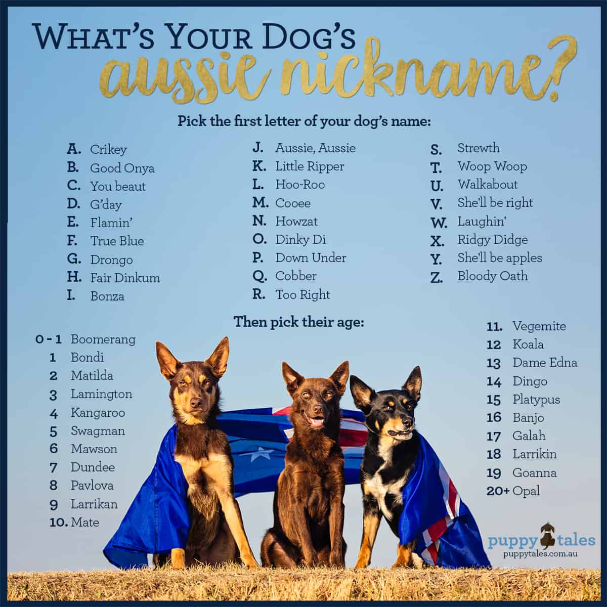 For Australia Day this year we're asking...What's your dog's Aussie nickname!